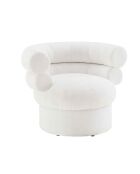 Fever - Poltrona bianca in tessuto riccio - 86,4x79x71 cm
