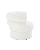 Fever - Poltrona bianca in tessuto riccio - 86,4x79x71 cm