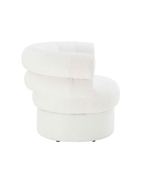 Fever - Poltrona bianca in tessuto riccio - 86,4x79x71 cm
