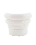 Fever - Poltrona bianca in tessuto riccio - 86,4x79x71 cm