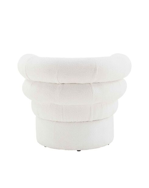 Fever - Poltrona bianca in tessuto riccio - 86,4x79x71 cm