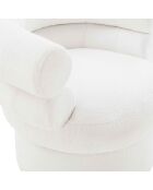 Fever - Poltrona bianca in tessuto riccio - 86,4x79x71 cm
