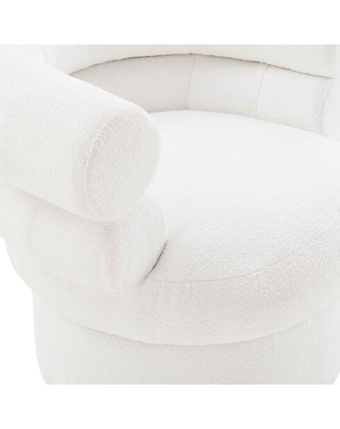 Fever - Poltrona bianca in tessuto riccio - 86,4x79x71 cm