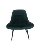 Fever - Poltrona XXL in velluto verde nero in metallo - 76x85,6x85,6 cm