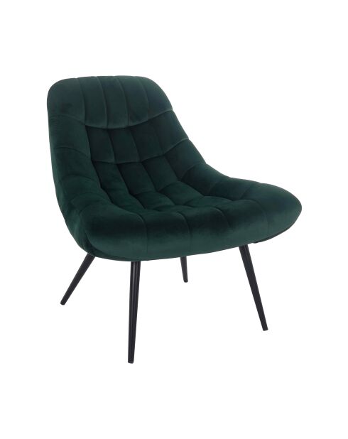 Fever - Poltrona XXL in velluto verde nero in metallo - 76x85,6x85,6 cm