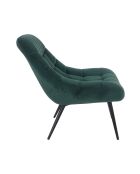 Fever - Poltrona XXL in velluto verde nero in metallo - 76x85,6x85,6 cm