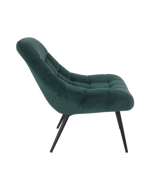 Fever - Poltrona XXL in velluto verde nero in metallo - 76x85,6x85,6 cm