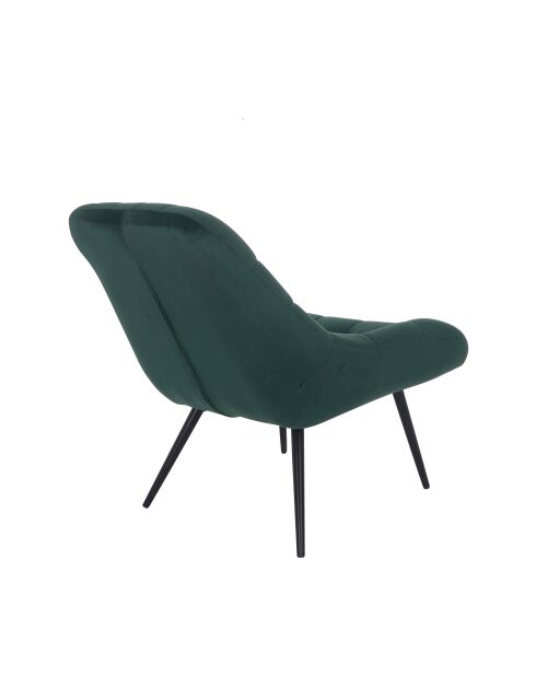 Fever - Poltrona XXL in velluto verde nero in metallo - 76x85,6x85,6 cm