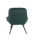 Fever - Poltrona XXL in velluto verde nero in metallo - 76x85,6x85,6 cm