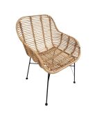 Sit - Lot de 2 fauteuils Rattan naturel - 56x58x83cm