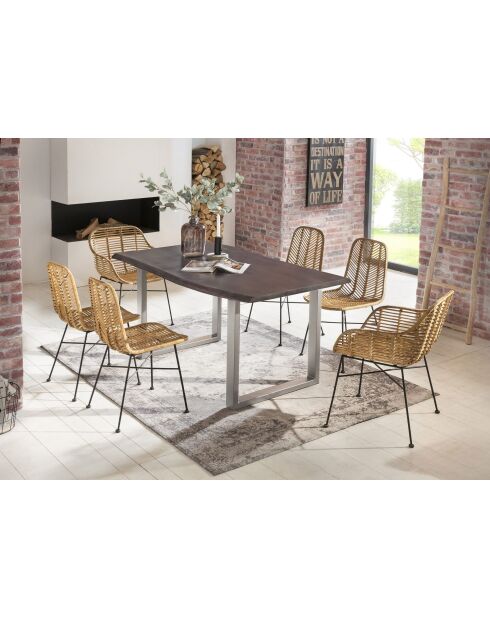 Sit - Lot de 2 fauteuils Rattan naturel - 56x58x83cm