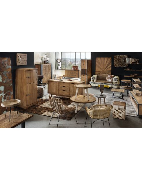 Sit - Lot de 2 fauteuils Rattan naturel - 56x58x83cm