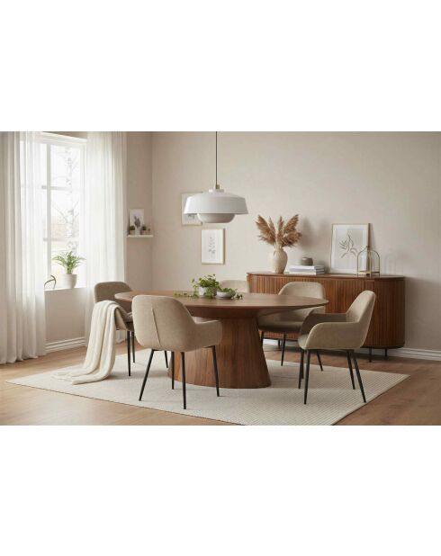 Sit - Buffet Ambra naturel, noir - 170x45x80cm