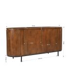 Sit - Buffet Ambra naturel, noir - 170x45x80cm