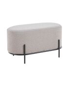 Fever - Banc rembourré Tissu bouclé taupe - 80x40x42 cm