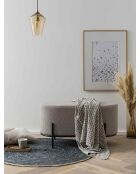 Fever - Banc rembourré Tissu bouclé taupe - 80x40x42 cm