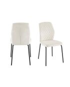 Fever - Lot de 2 chaises beiges - 46,5x56,5x92 cm