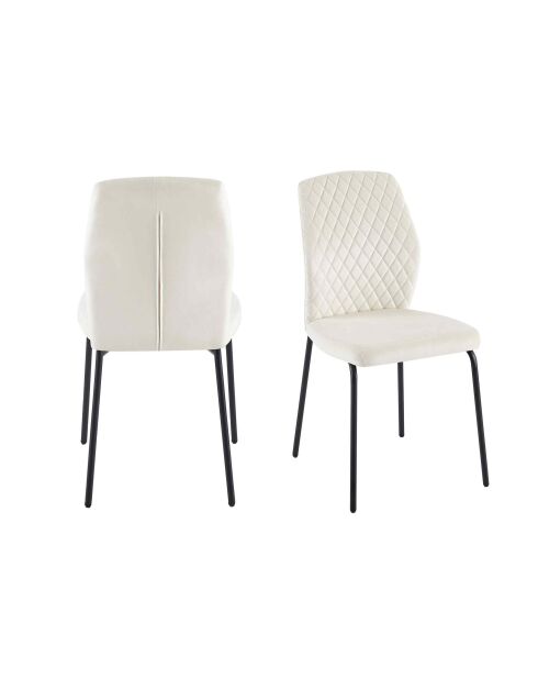 Fever - Lot de 2 chaises beiges - 46,5x56,5x92 cm