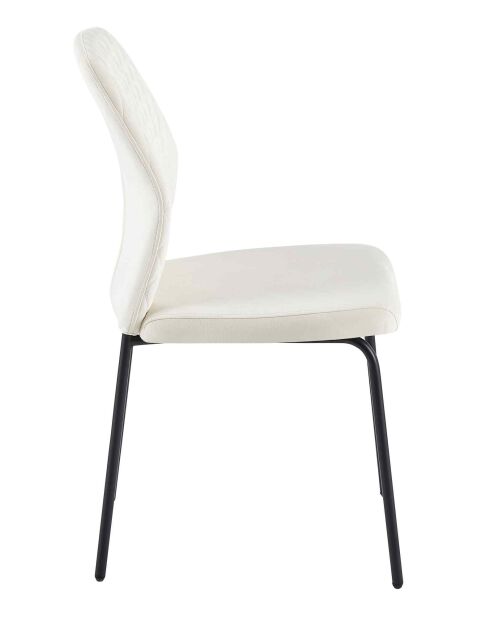 Fever - Lot de 2 chaises beiges - 46,5x56,5x92 cm