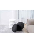 Fever - Pouf bouclé blanc - D.38 cm