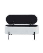 Fever - Bettbank mit Stauraumfunktion weiß - 110x40x44 cm