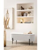 Fever - Bettbank mit Stauraumfunktion weiß - 110x40x44 cm