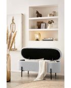 Fever - Bettbank mit Stauraumfunktion weiß - 110x40x44 cm