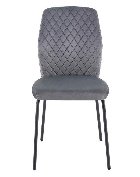 Fever - Lot de 2 chaises grises - 46,5x56,5x92 cm