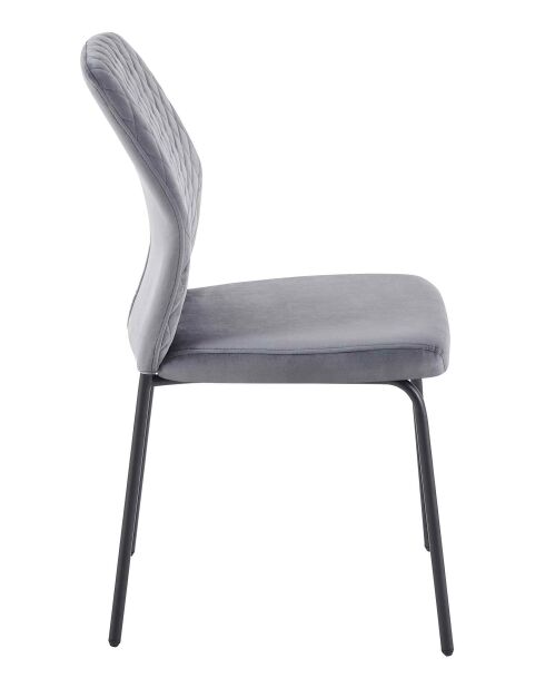 Fever - Lot de 2 chaises grises - 46,5x56,5x92 cm