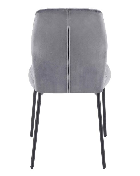 Fever - Lot de 2 chaises grises - 46,5x56,5x92 cm