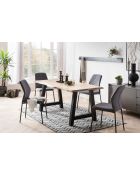 Fever - Lot de 2 chaises grises - 46,5x56,5x92 cm