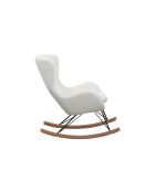 Fever - Sedia a dondolo in pelliccia di orsetto bianco - 75x102x106 cm