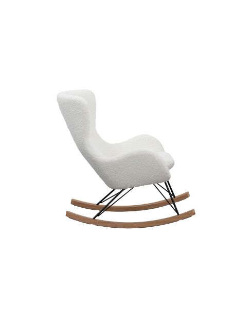 Fever - Sedia a dondolo in pelliccia di orsetto bianco - 75x102x106 cm