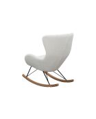 Fever - Sedia a dondolo in pelliccia di orsetto bianco - 75x102x106 cm