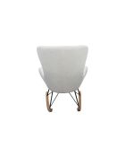 Fever - Sedia a dondolo in pelliccia di orsetto bianco - 75x102x106 cm