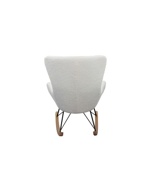 Fever - Sedia a dondolo in pelliccia di orsetto bianco - 75x102x106 cm