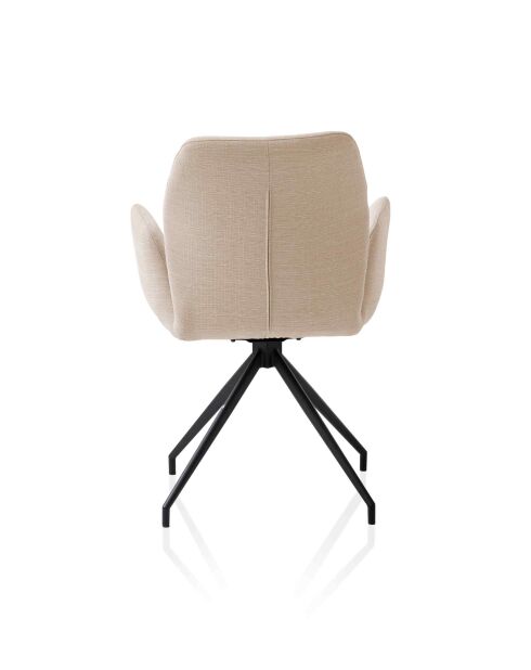 Fever - Sedia con funzione girevole a 180° beige - 59x58x88 cm