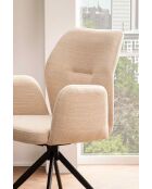 Fever - Sedia con funzione girevole a 180° beige - 59x58x88 cm