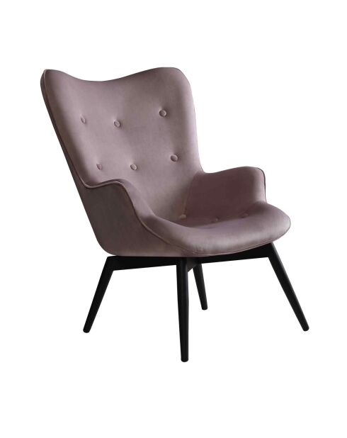Fever - Poltrona rosa, velluto - 80x99x92 cm