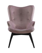 Fever - Poltrona rosa, velluto - 80x99x92 cm