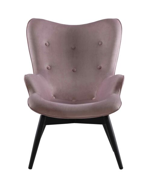 Fever - Poltrona rosa, velluto - 80x99x92 cm