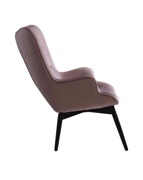 Fever - Poltrona rosa, velluto - 80x99x92 cm