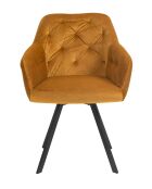 Fever - Poltrona con funzione girevole a 360° giallo senape e nero - 61x62x85 cm