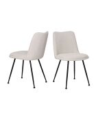 Sit - Lot de 2 chaises Sit&Chairs tissu bouclé (100% polyester), métal - 58,5x46x83cm