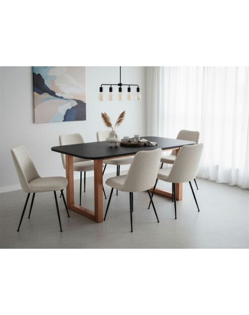 Sit - Lot de 2 chaises Sit&Chairs tissu bouclé (100% polyester), métal - 58,5x46x83cm