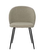 Sit - Lot de 2 chaises Sit&Chairs housse taupe, pieds noir mat - 60x48x78cm