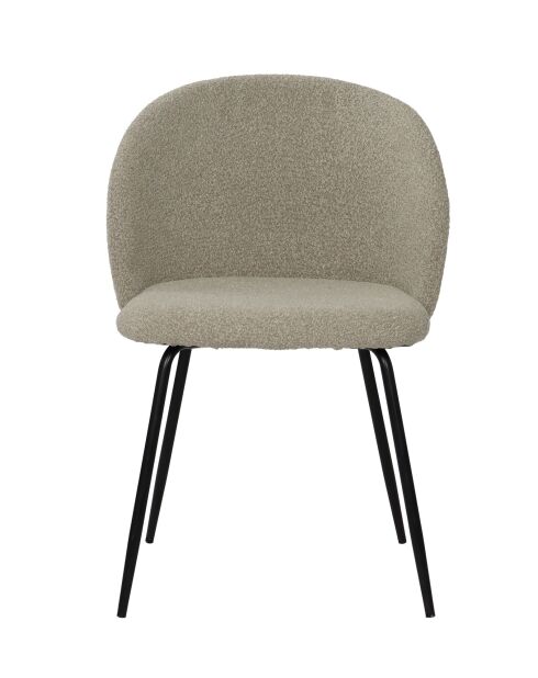 Sit - Lot de 2 chaises Sit&Chairs housse taupe, pieds noir mat - 60x48x78cm