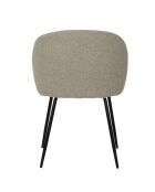 Sit - Lot de 2 chaises Sit&Chairs housse taupe, pieds noir mat - 60x48x78cm