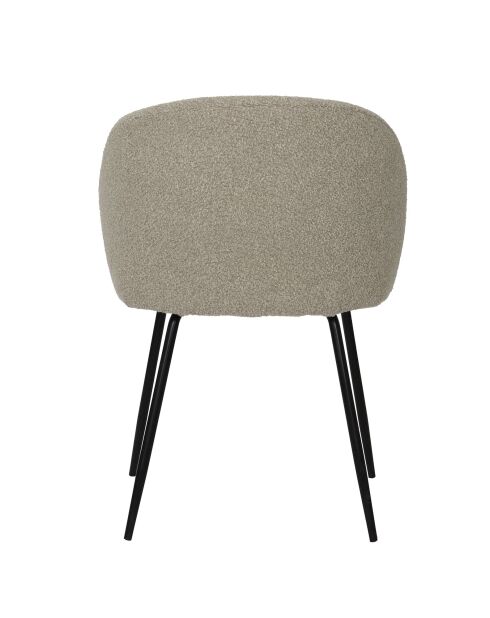 Sit - Lot de 2 chaises Sit&Chairs housse taupe, pieds noir mat - 60x48x78cm