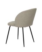 Sit - Lot de 2 chaises Sit&Chairs housse taupe, pieds noir mat - 60x48x78cm